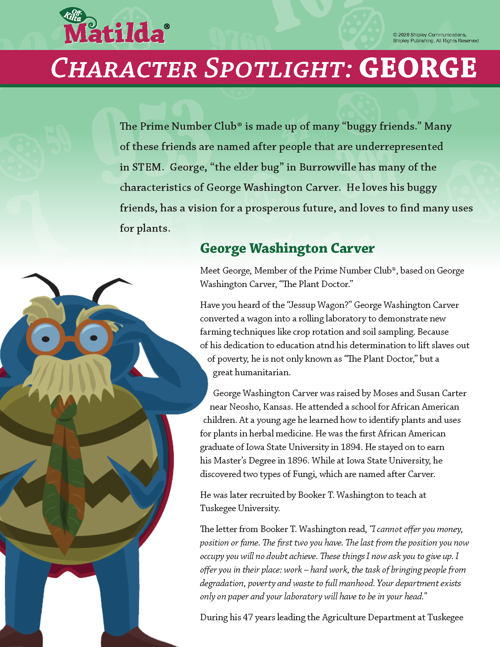 George Washington Carver Worksheet And Download Off Kilta Matilda